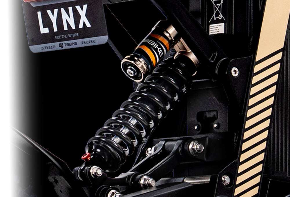 79BIKE Lynx Electric Dirt Bike — Rear Shock Absorber System