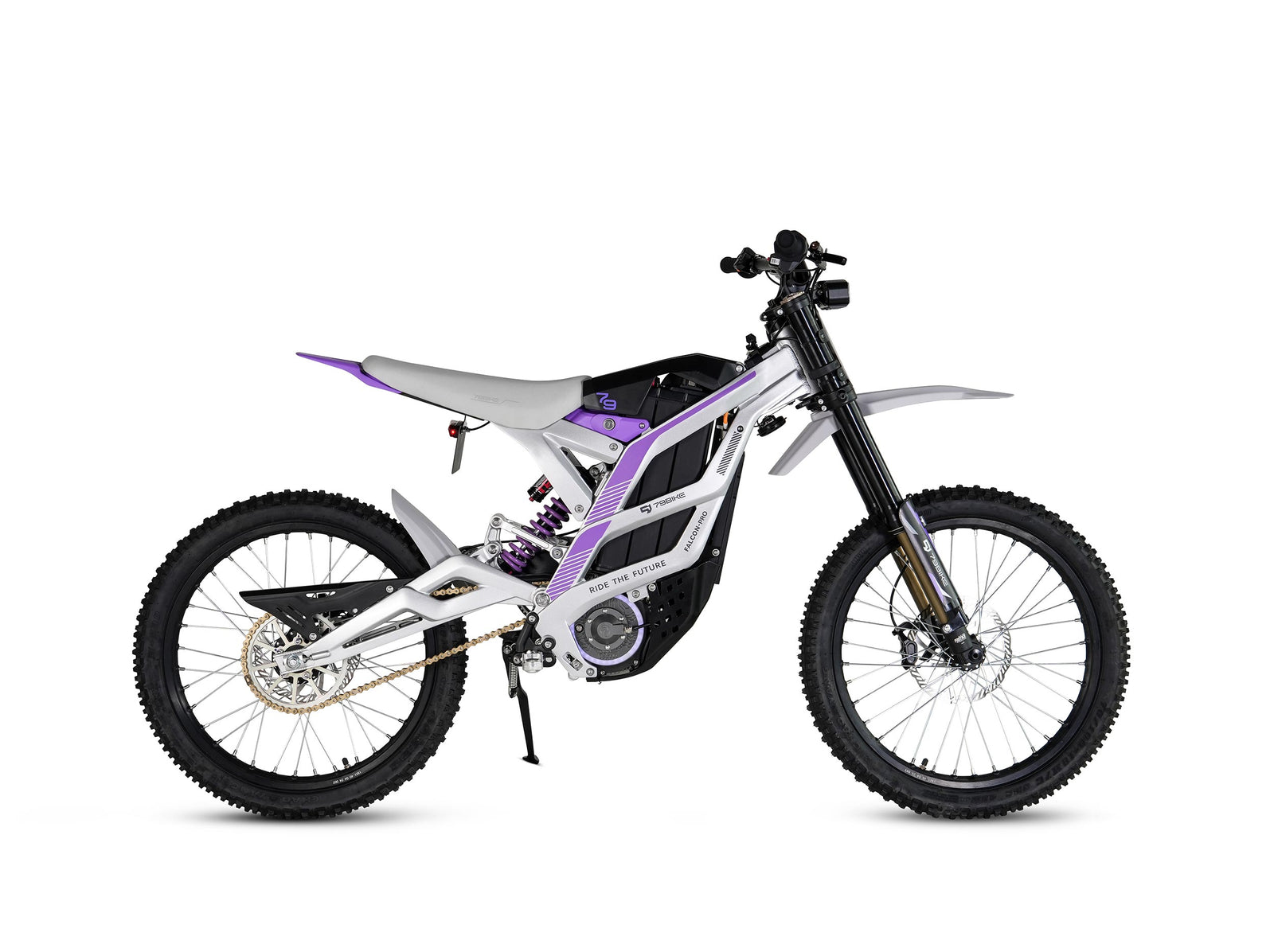 79BIKE Falcon Pro Electric Dirt Bike — silver colorway